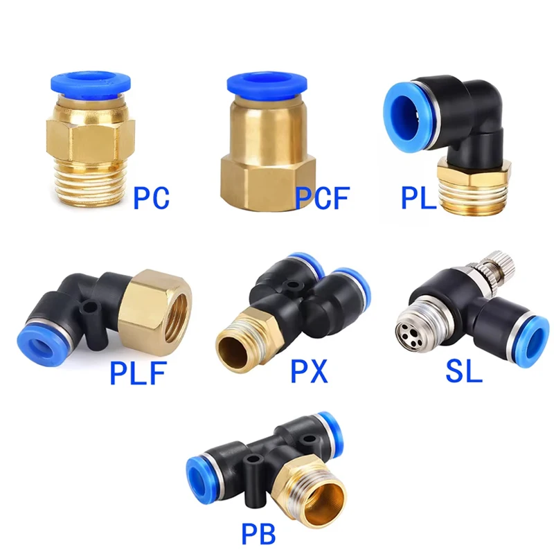 Compression Fitting Brass - 1 STKS Pneumatische Snelkoppeling PCF PC