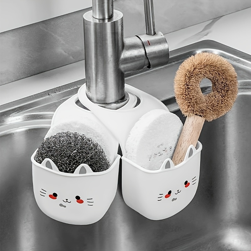 Silicone Tap Washer - Cartoon kattenmandje zachte gespsluiting kraan spons
