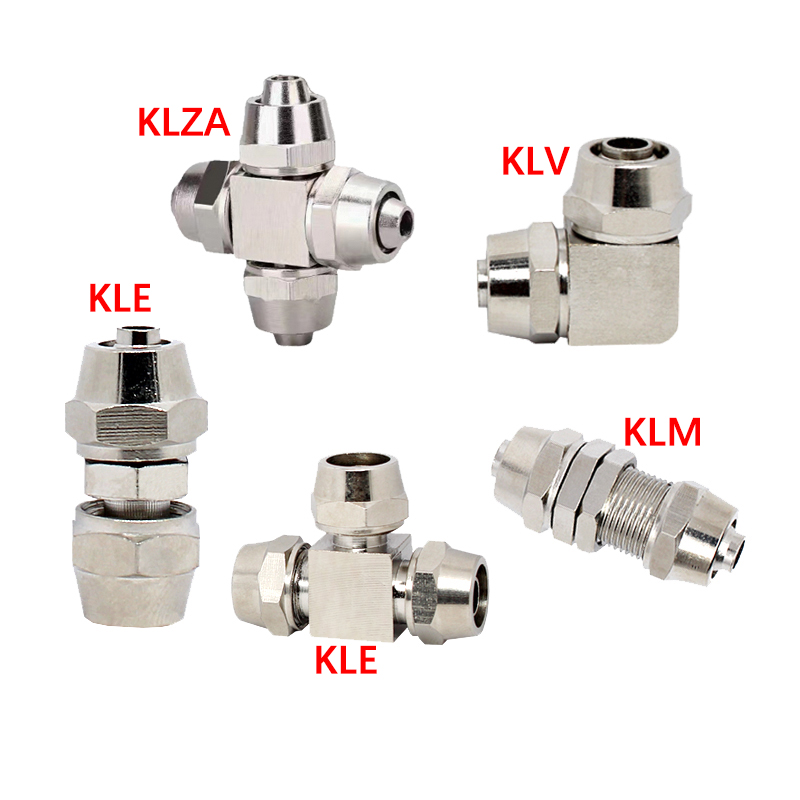 Compression Fitting Brass - KLV KLE KLZA KLU Koperlegering Pneumatische